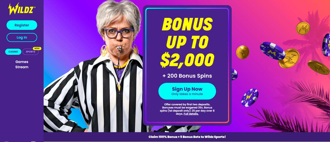 Wildz Casino bonus